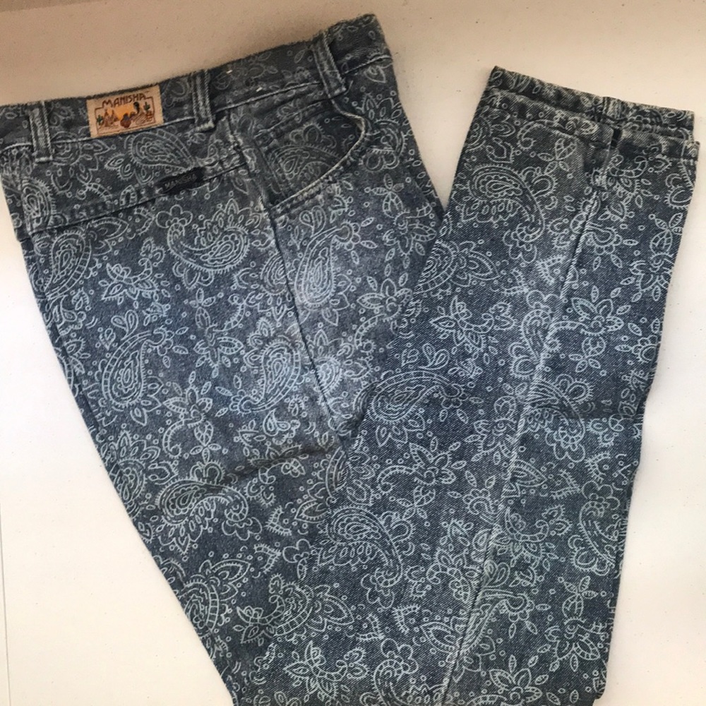 Manisha Paisley High Waisted Vintage Jeans